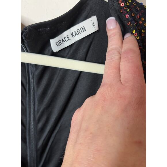 Grace Karin Purple Sequin Party Dress Size XL - Picture 4 of 5